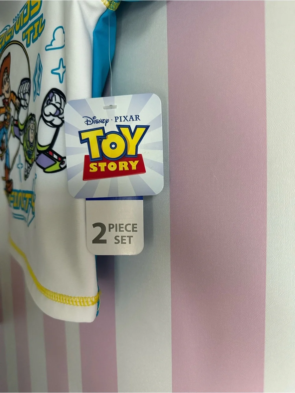 Disney Toy Story Blue & White Kids 2-Piece Swim Set